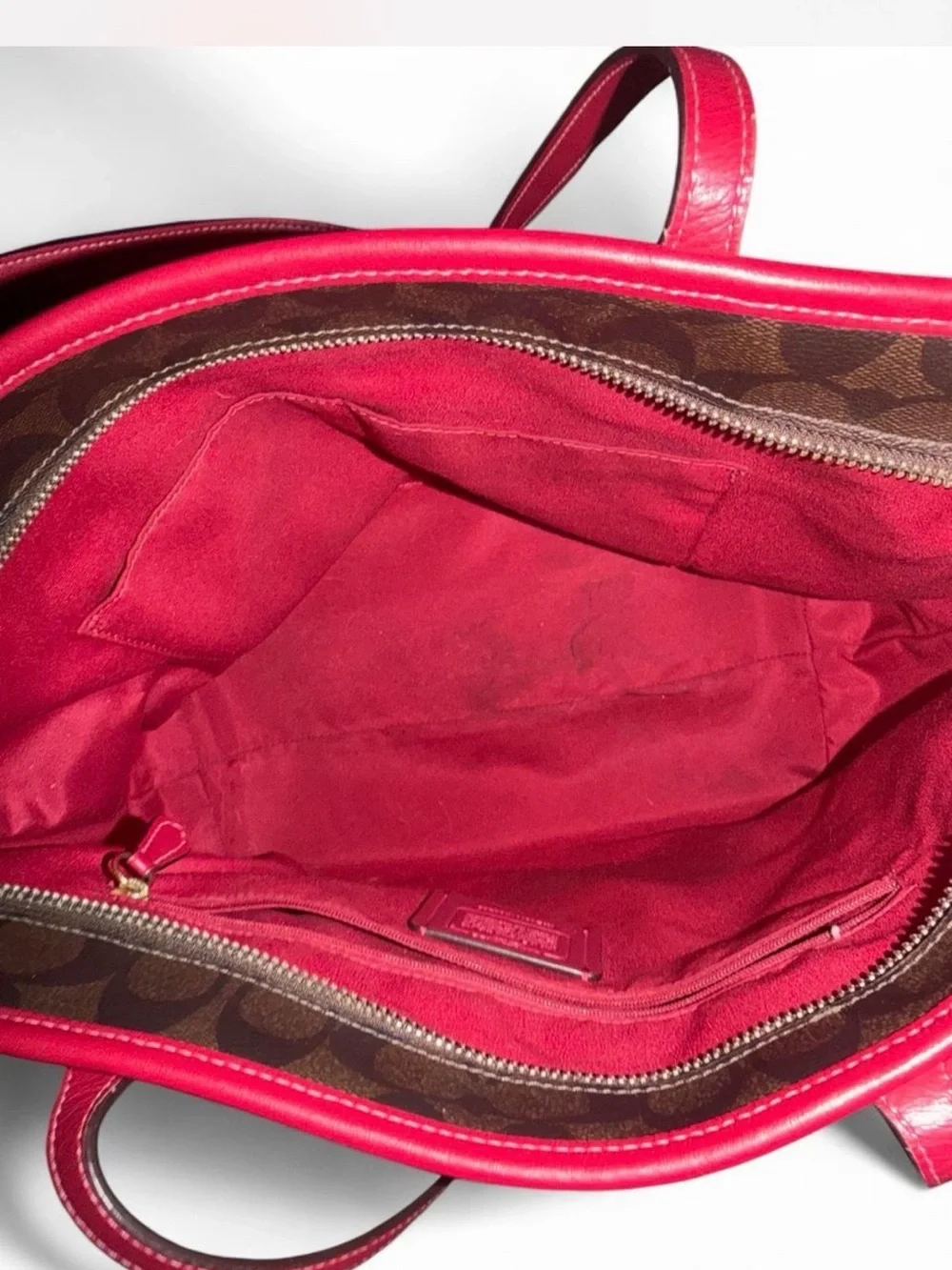 Coach F58292 Signature PVC Leather City Zip Tote Bag With Matching Wallet